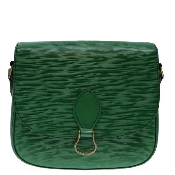 LOUIS VUITTON Epi Saint Cloud GM Shoulder Bag Green M52194 LV Auth 92485 - Picture 10 of 16